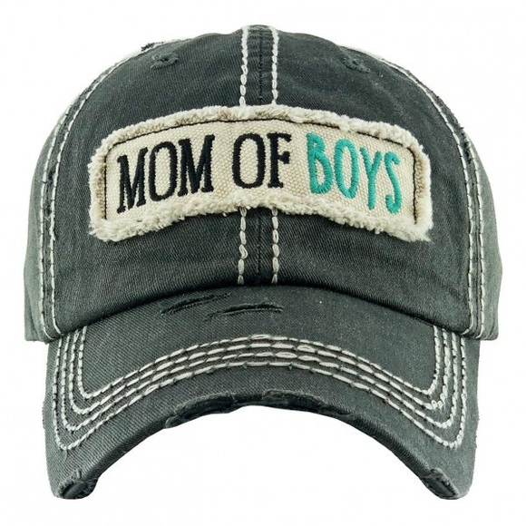 The Ivory Elephant Accessories - MOM OF BOYS baseball cap